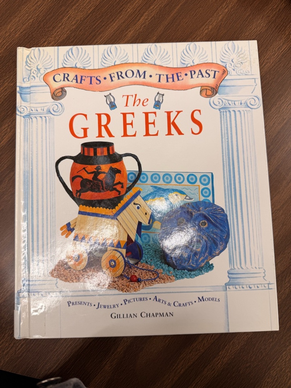 The Greeks Crafts From The Past Book - White Cover with Orange and Blue Accents